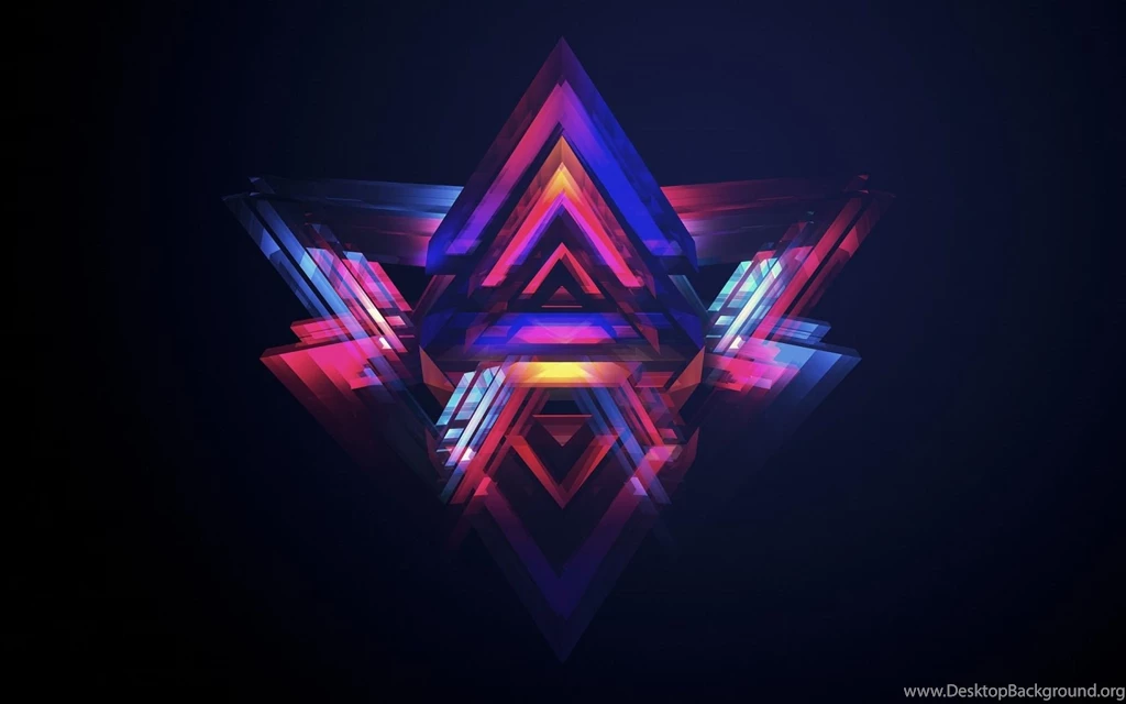 Download Wallpapers 1680x1050 Triangle, Bright, Colorful ...