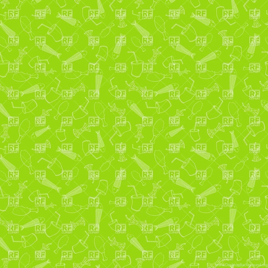 Green Backgrounds With Food Leavings Icons Fishbone, Core Of An ...