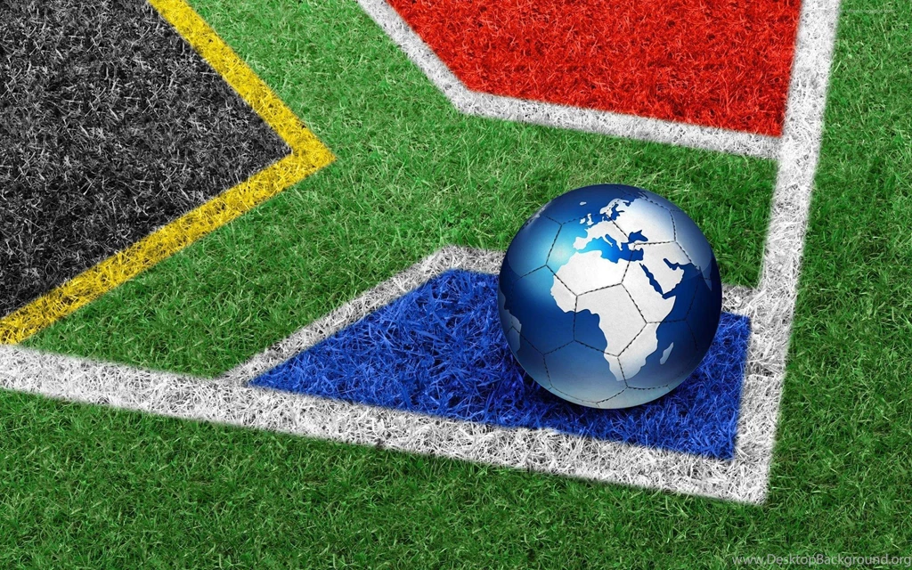 World Football On South Africa Flag Art Wallpa