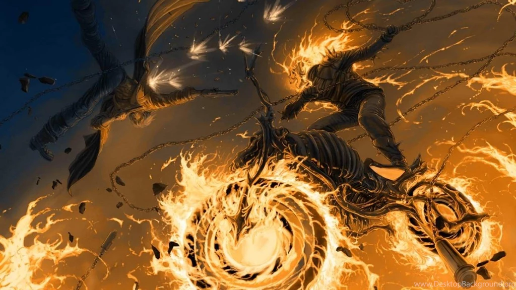 DANTE VS GHOST RIDER WALLPAPER   (