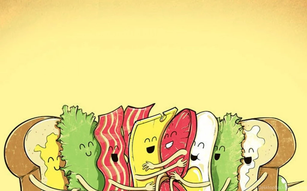 HDscreen: Tomato Bacon Cheese Funny Lettuce Desktop Bakcgrounds