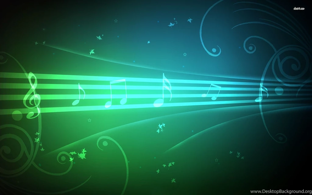 Blue Music Notes Backgrounds Wallpaper.