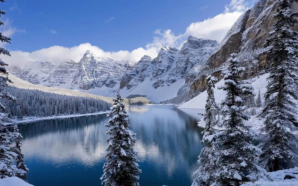 Hd wallpapers moraine lake banff national park winter scenery ...