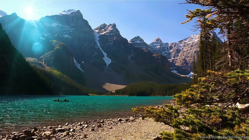 Bing Image Archive: Canoe On Moraine Lake In Banff National Park ...