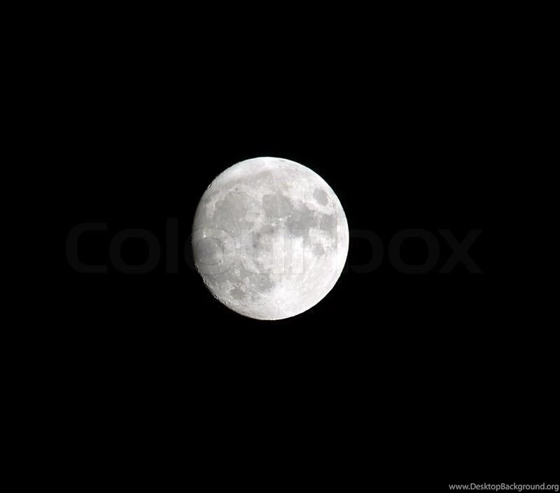 The Full Moon On A Backgrounds Of The Black Sky