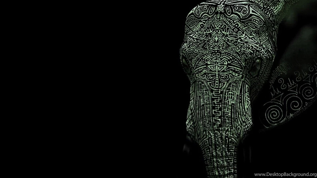 Download Tattoo Elephant Artistic Wallpapers Black Backgrounds Free ...