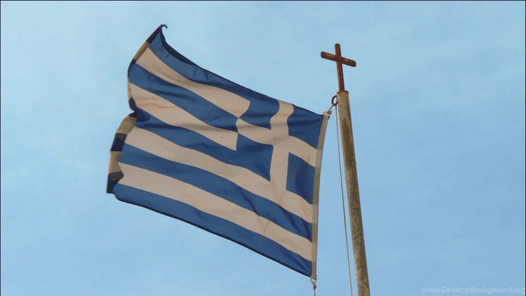 Download Wallpapers 2560x1440 Greece, Flag, Symbol, Wind, Material ...