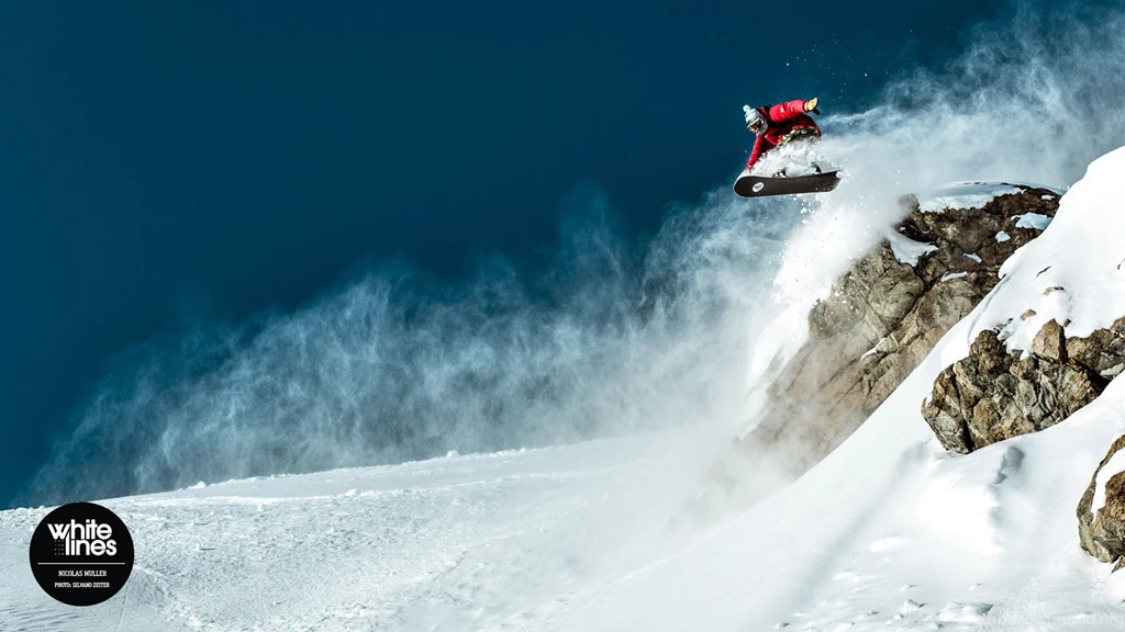 Snowboard Wallpapers   Nicolas Müller Cliff Drop   Whitelines ...