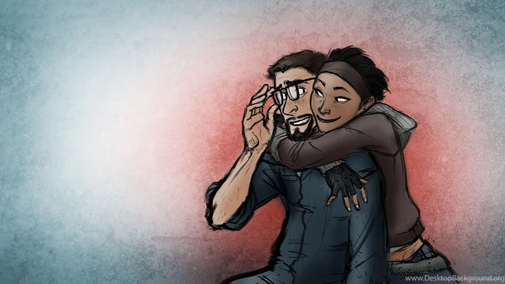 Download 1920x1080 Half Life 2 Cute Hug Art Wallpapers