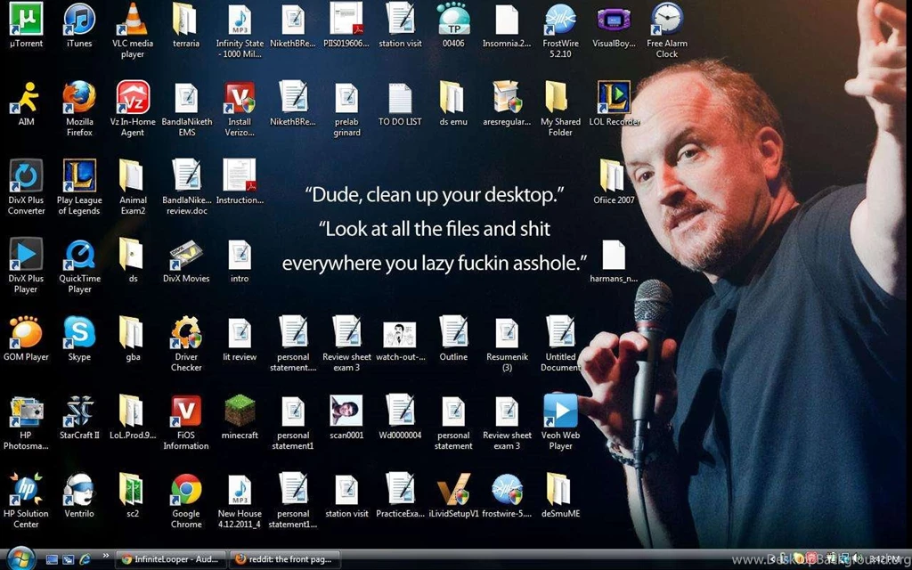 Lolsnaps.com   Cousin Refuses To Clean Up His Desktop, So I Made ...