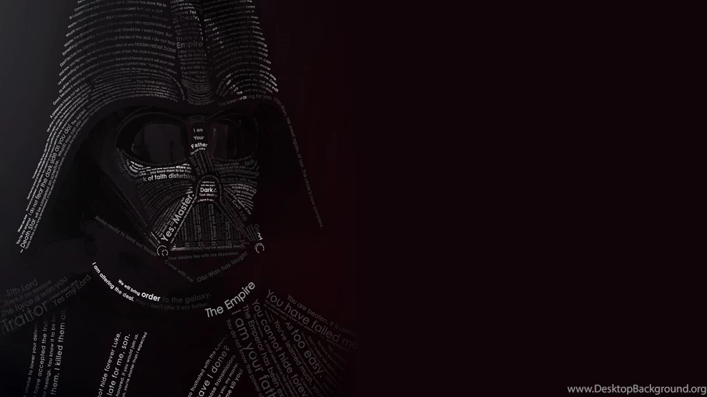 Download Darth Vader Typographic Portrait HD Wallpapers For 2560 X ...