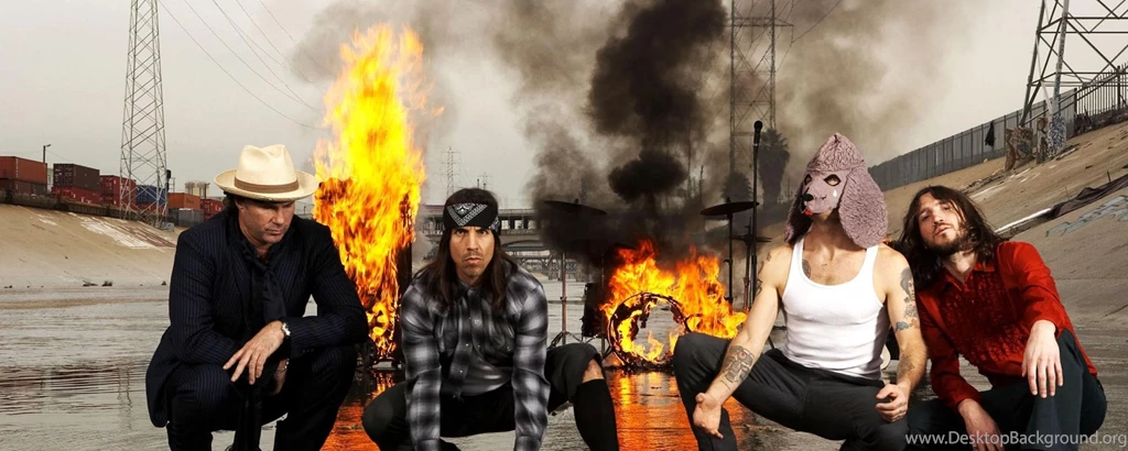 Download Wallpapers 2560x1024 Red Hot Chili Peppers, Fire, Smoke ...