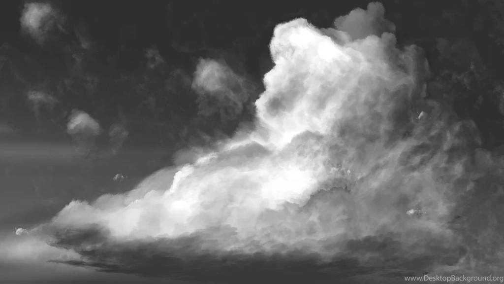 Clouds Sky Black White Wallpapers