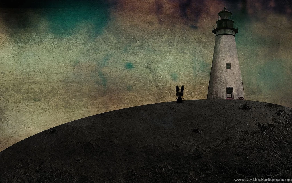Download Wallpapers 1680x1050 Lighthouse, Mouse, Drawing, Evening ...