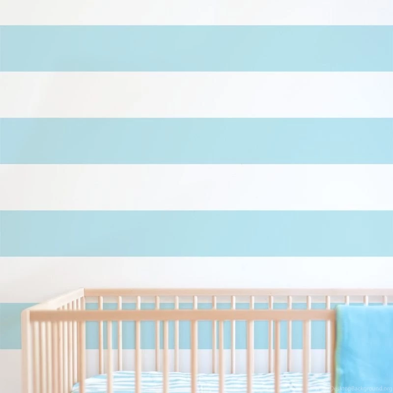 Stripe Print Removable Wallpapers For Nursery