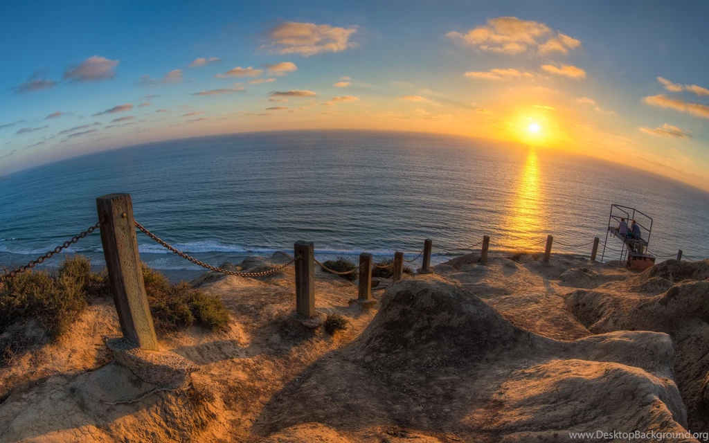 Wallpapers Sunrises And Sunsets USA Sea Coast Horizon San Diego ...