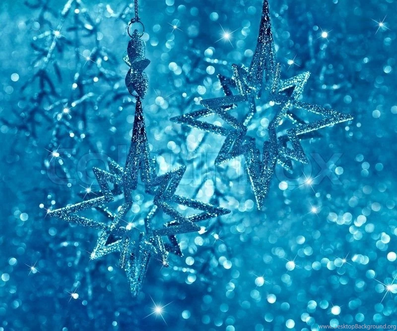 Silver Shiny Stars On Blue Backgrounds