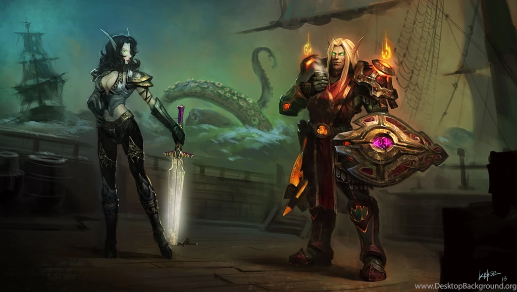 World Of WarCraft ( WoW ) Warrior Men Armor Shield Sword Games ...