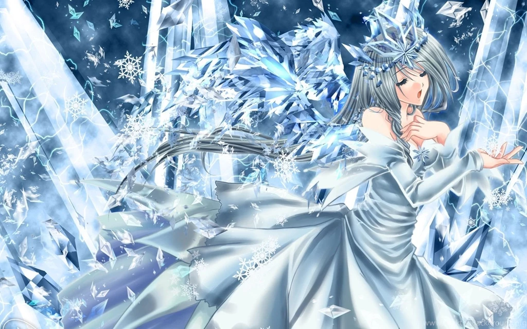 Download Wallpapers 1680x1050 Anime, Girl, Winter, Cold, Dress ...