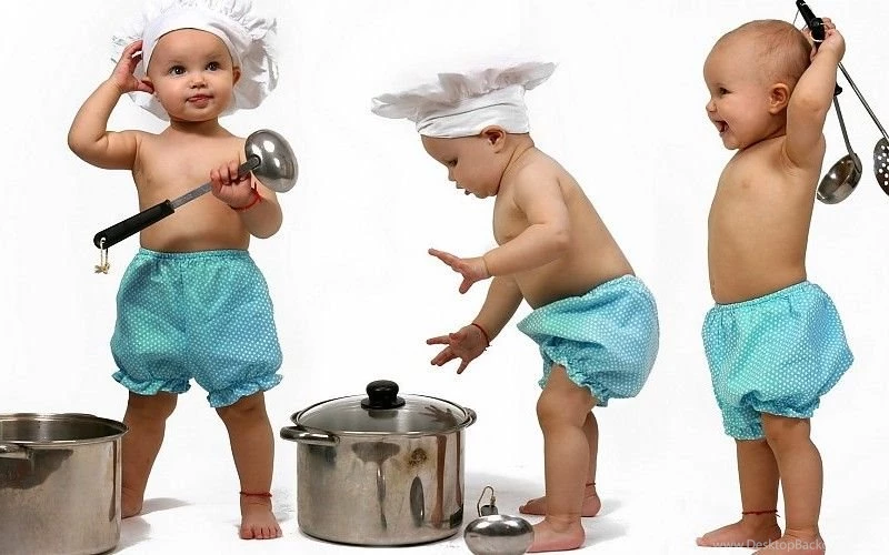 Cute Funny Baby Boys In Cooking Dress Wallpapers Free Desktop ...