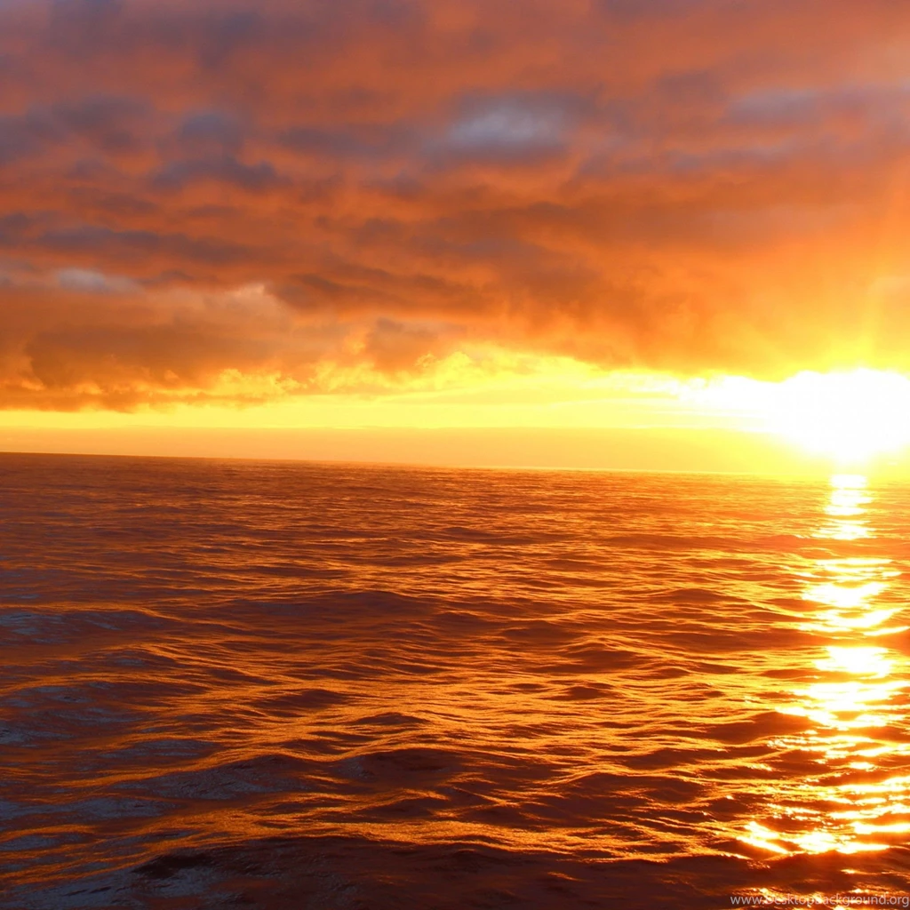 HD wallpapers iPad 2048x2048 ocean sunset.jpg