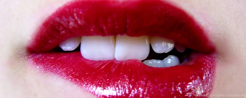 Download Wallpapers 2560x1024 Lips, Teeth, Makeup, Lipstick Dual ...