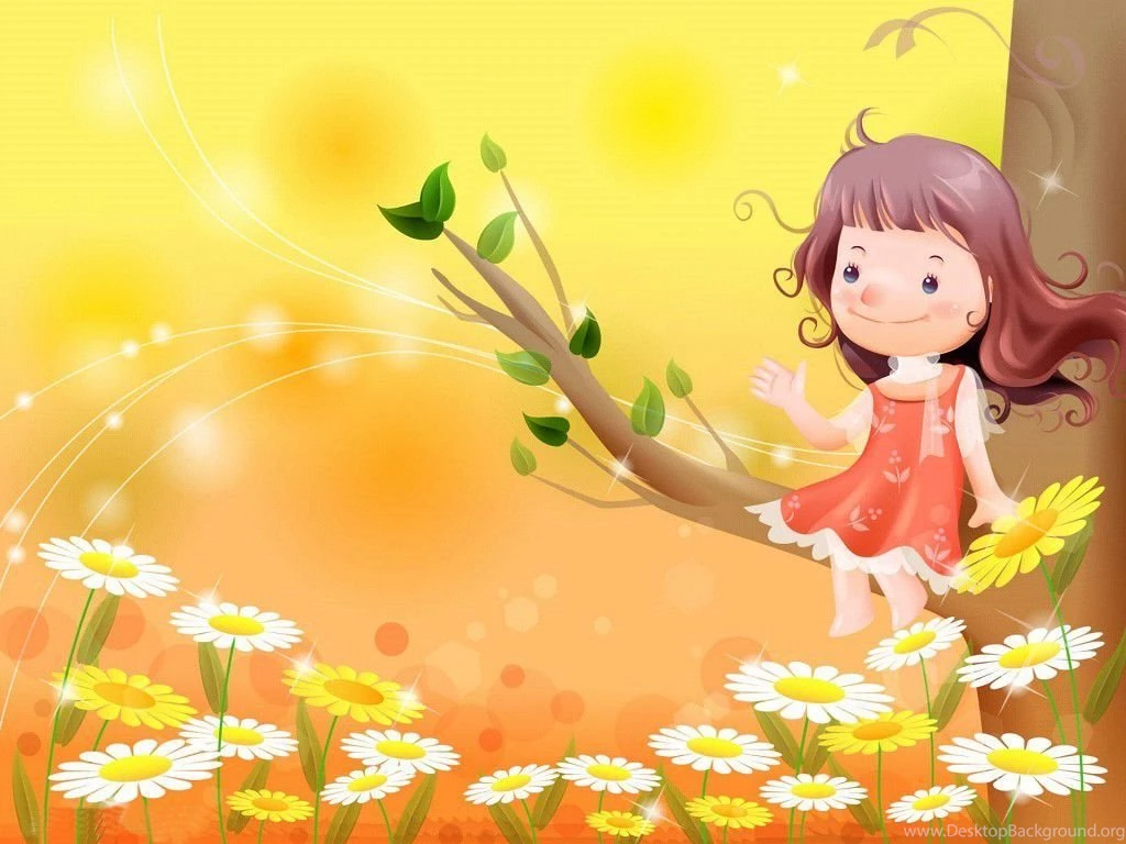 Kids Girl Cartoon Vector Images HD Wallpapers