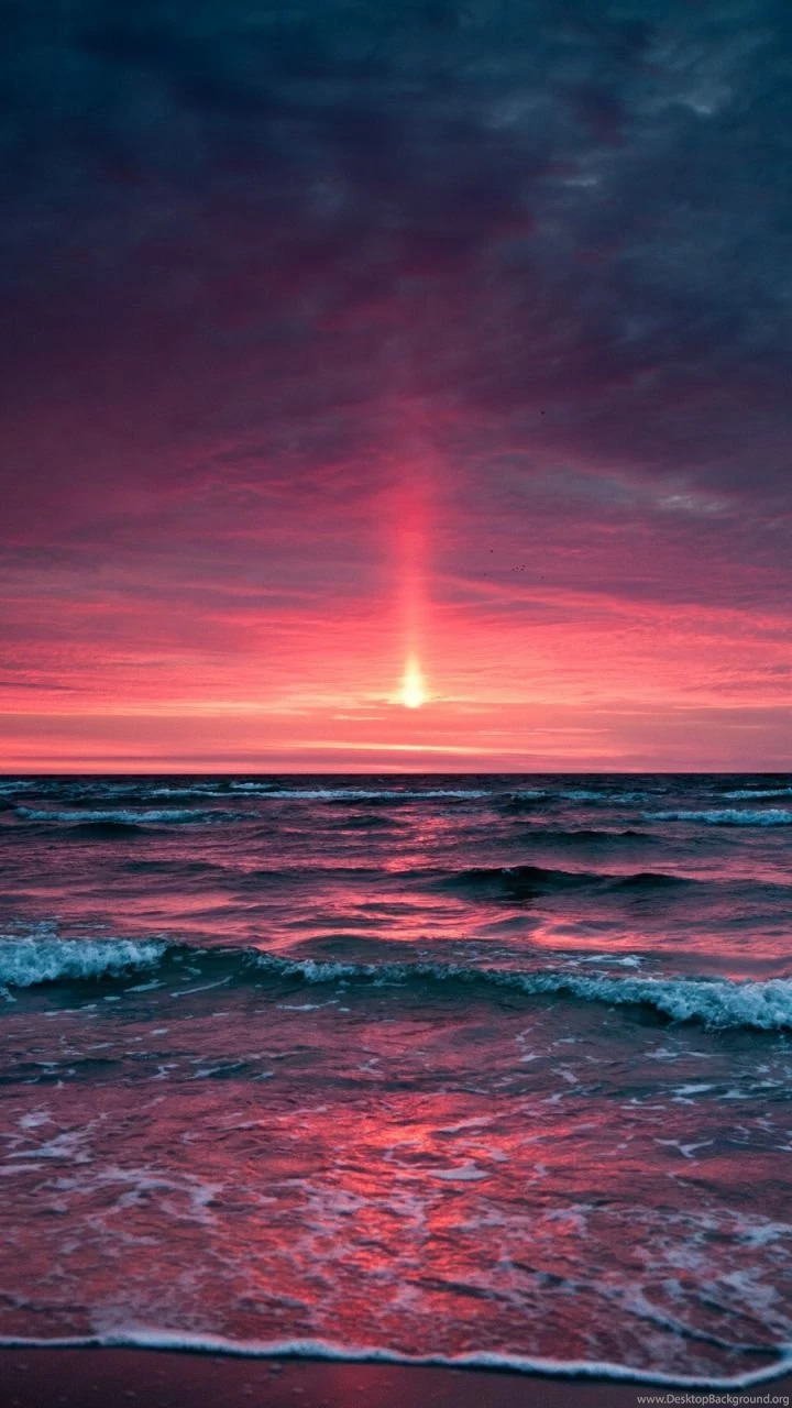 Download Wallpapers 720x1280 Decline, Sea, Evening, Waves, Horizon ...