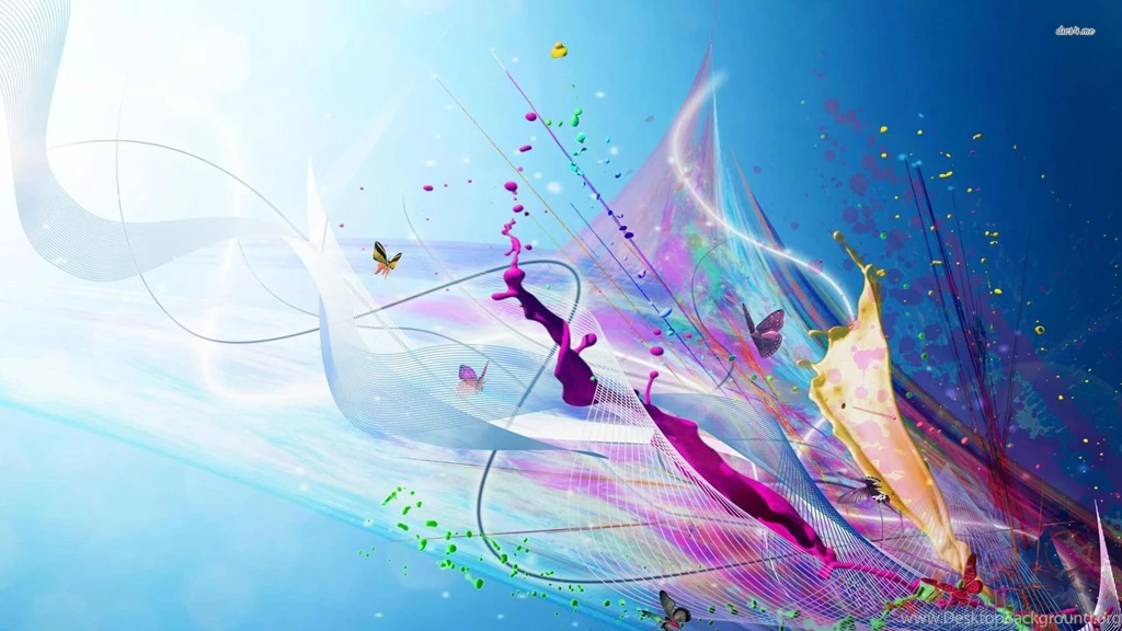 Curves And Paint Splash Wallpapers Abstract Wallpapers