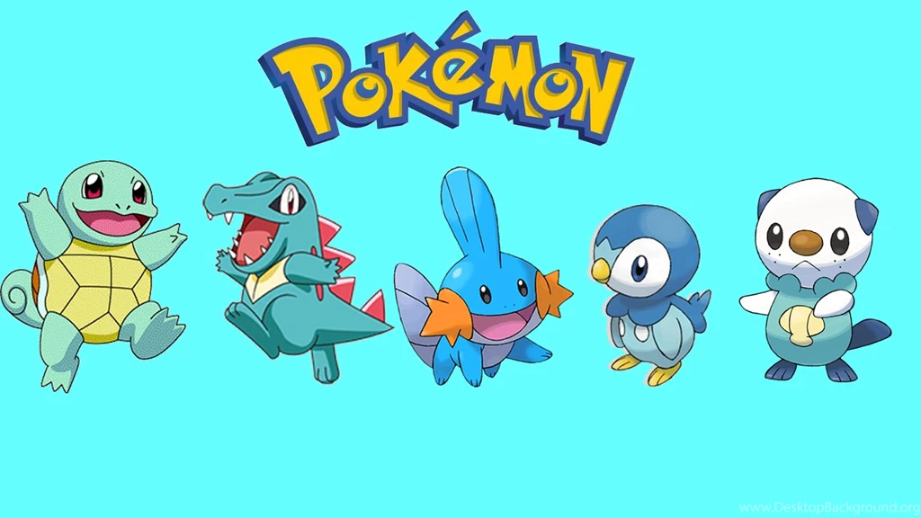 Pokemon Mudkip Squirtle Totodile Oshawott Piplup