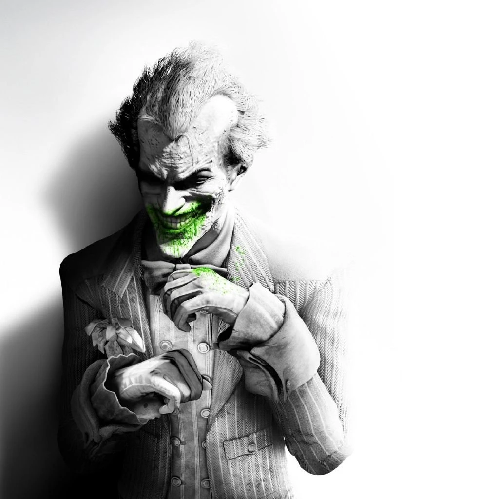 Download Wallpapers 1024x1024 Batman Arkham City, Joker, Smile ...