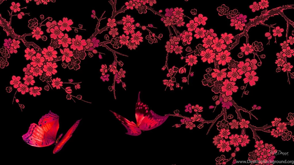 1421) Red Butterfly Desktop Wallpapers WalOps.com