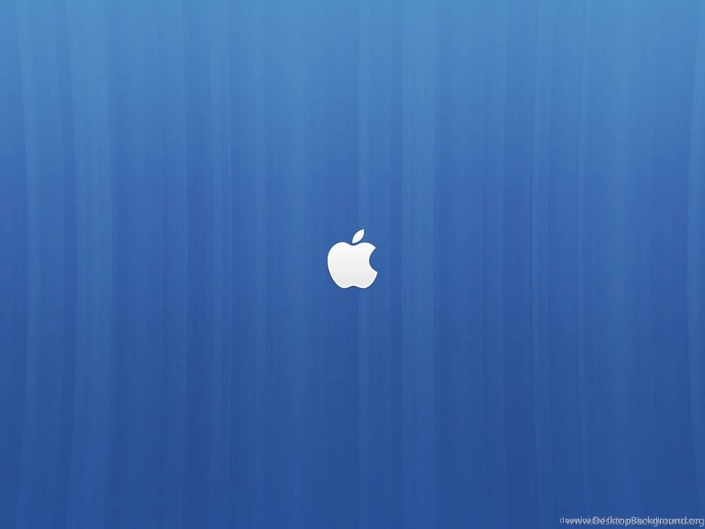 Download 1024x768 Apple Logo On A Blue Backgrounds Wallpapers