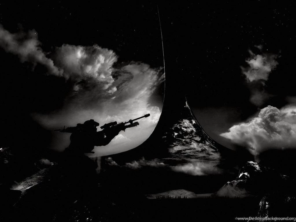 Download 1024x768 Master Chief In Black And White Backgrounds Wallpapers