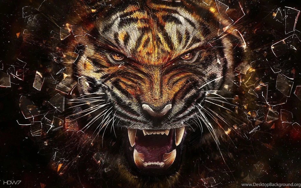 Angry Tiger Abstract