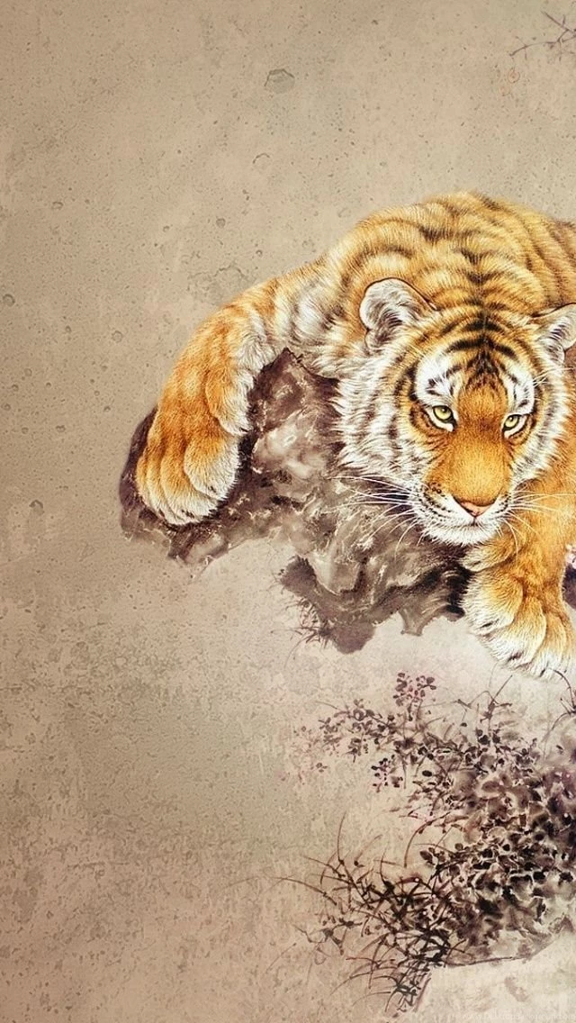 640x1136 Tiger Abstract Iphone 5 Wallpapers