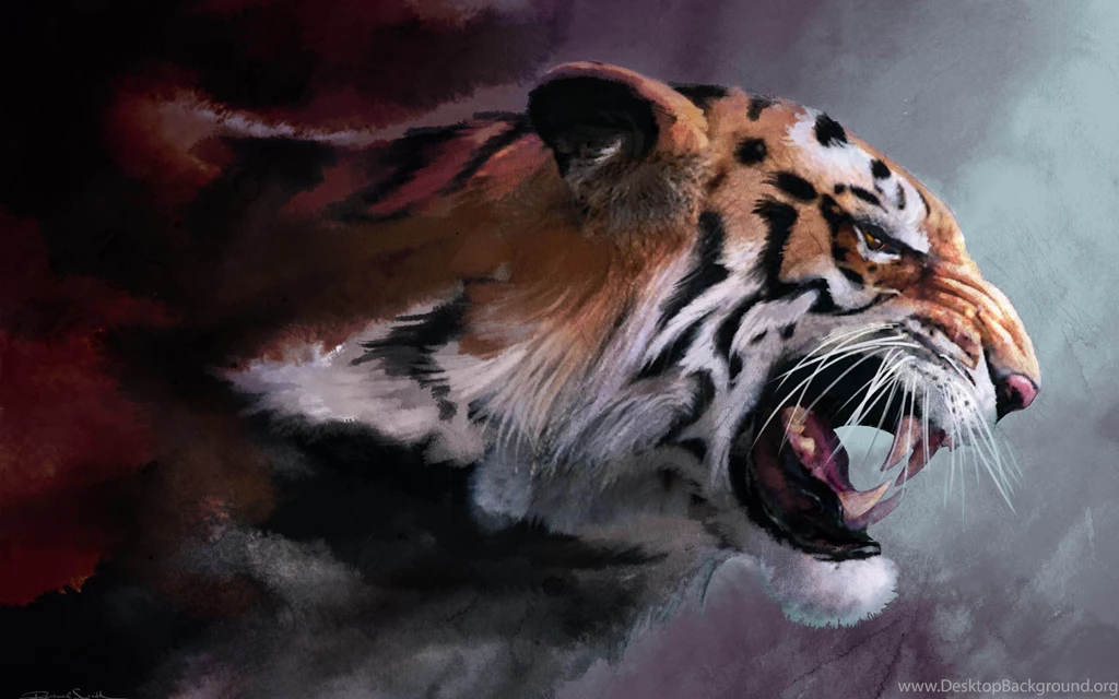 Angry Tiger Artwork Wallpapers