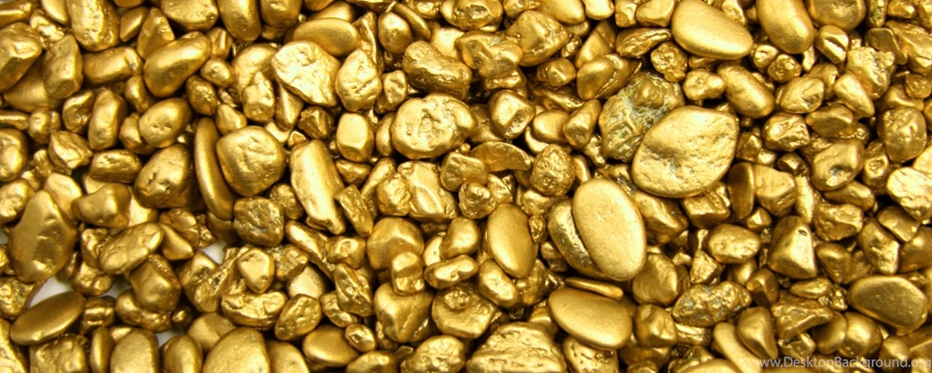 Download Wallpapers 2560x1024 Gold, Stones, Bullion, Pebbles Dual ...