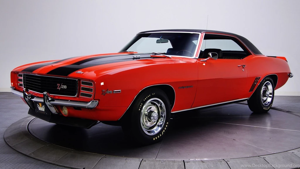 1313x845px Camaro 1969 On A Track