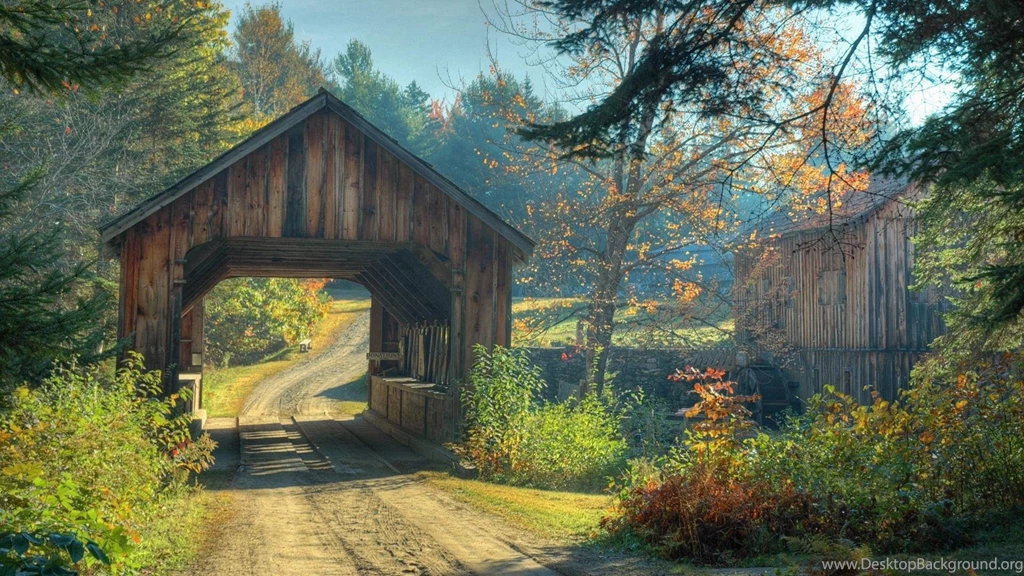 Awesome Wooden Bridge On The Nature Wallpapers