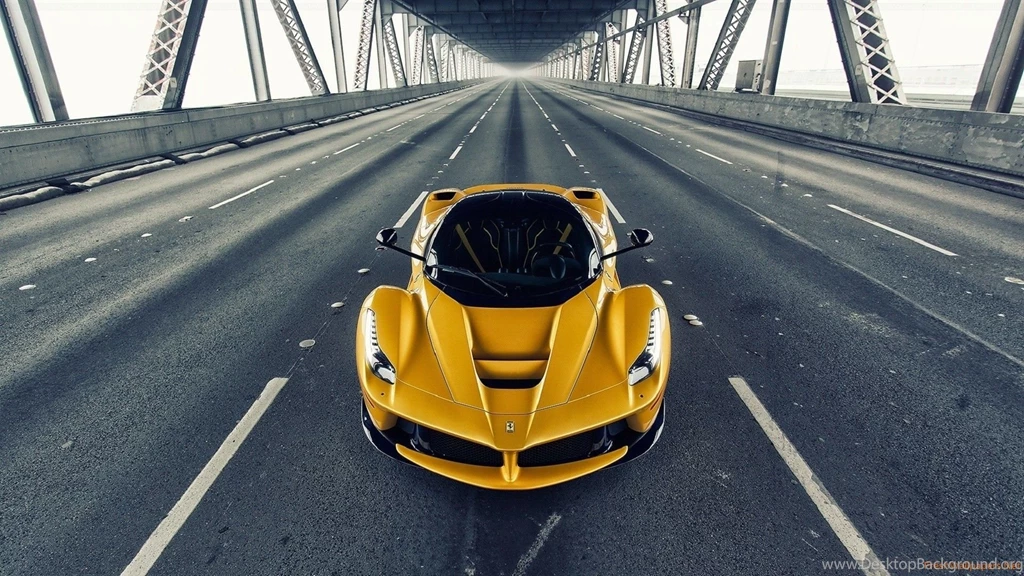 Yellow Ferrari LaFerrari Sports Car Wallpapers