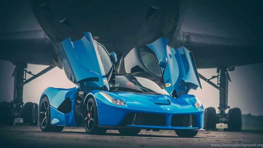 Download Wallpapers 1920x1080 Ferrari, Laferrari, Blue, Doors Full ...