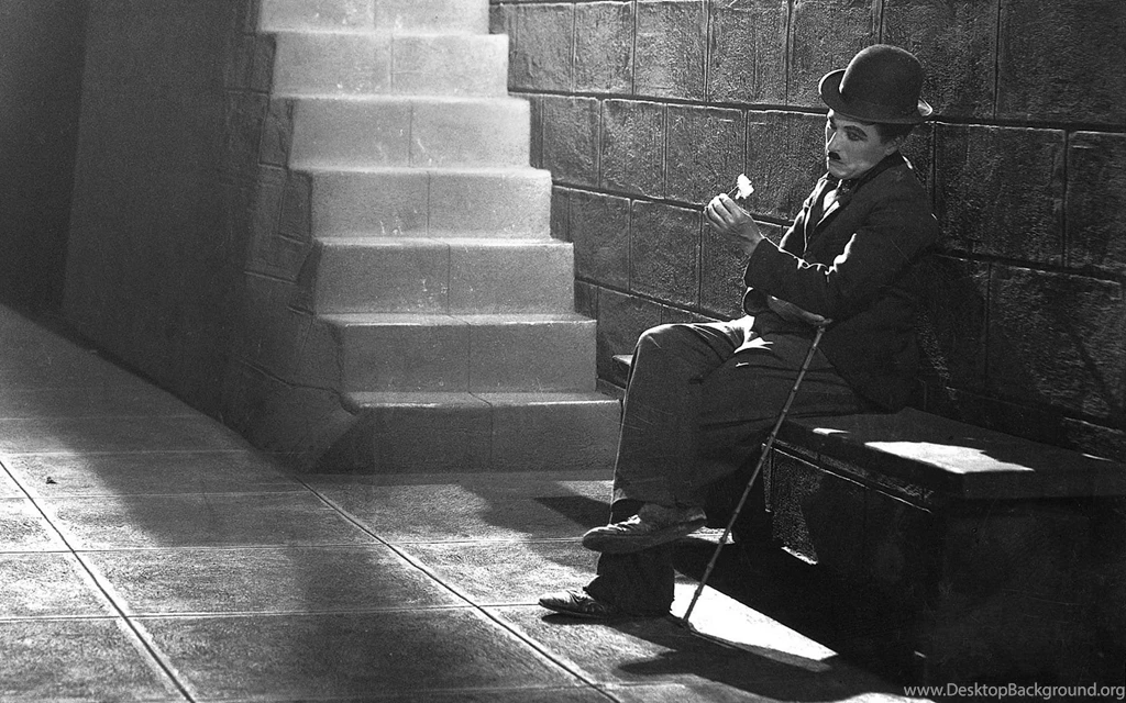 Charlie Chaplin BW Hat Stairs Men Males Black White Actor Retro ...