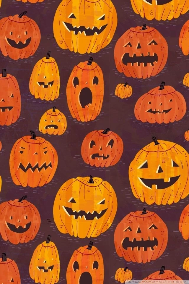 Halloween Pumpkins Pattern HD Desktop Wallpapers : High Definition ...