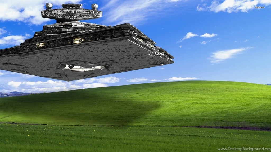 Star Wars Ship Above The Green Hill Wallpapers Digital Art ...