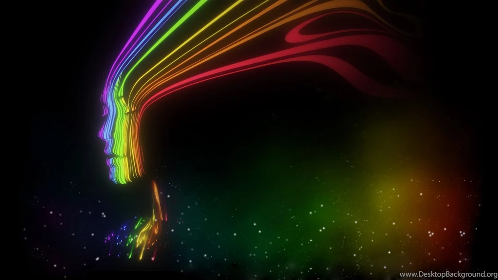 Wallpapers Girl, Bright Colors, Line