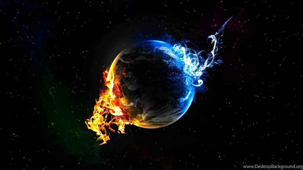 Fire And Ice On The Planet Widescreen Wallpapers