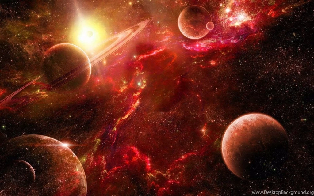 1440x900 Space, Space, Nebula, Red, Planet, Planet, Stars ...
