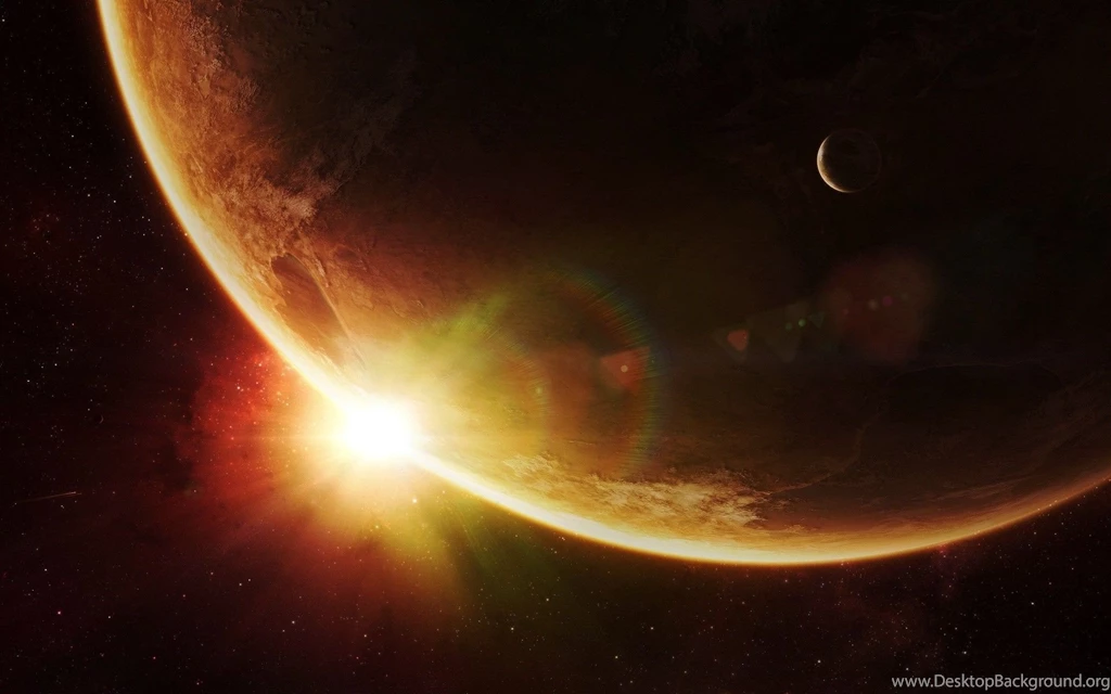 Star Behind The Planet Desktop Wallpapers 1970