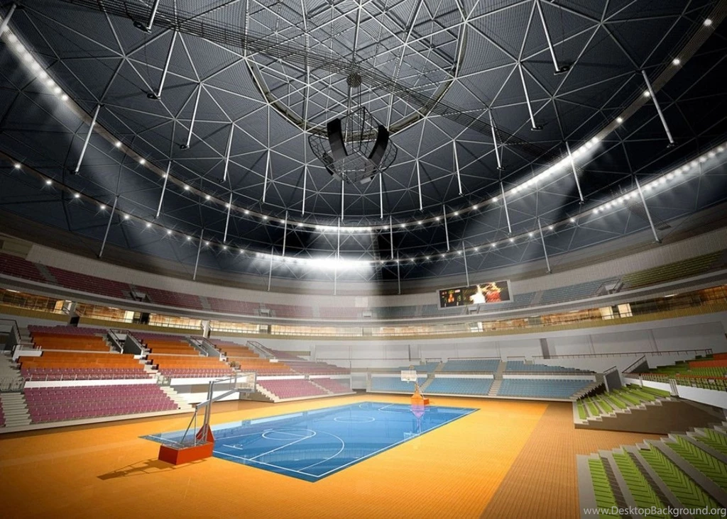 Indoor Basketball Court Design Rendering